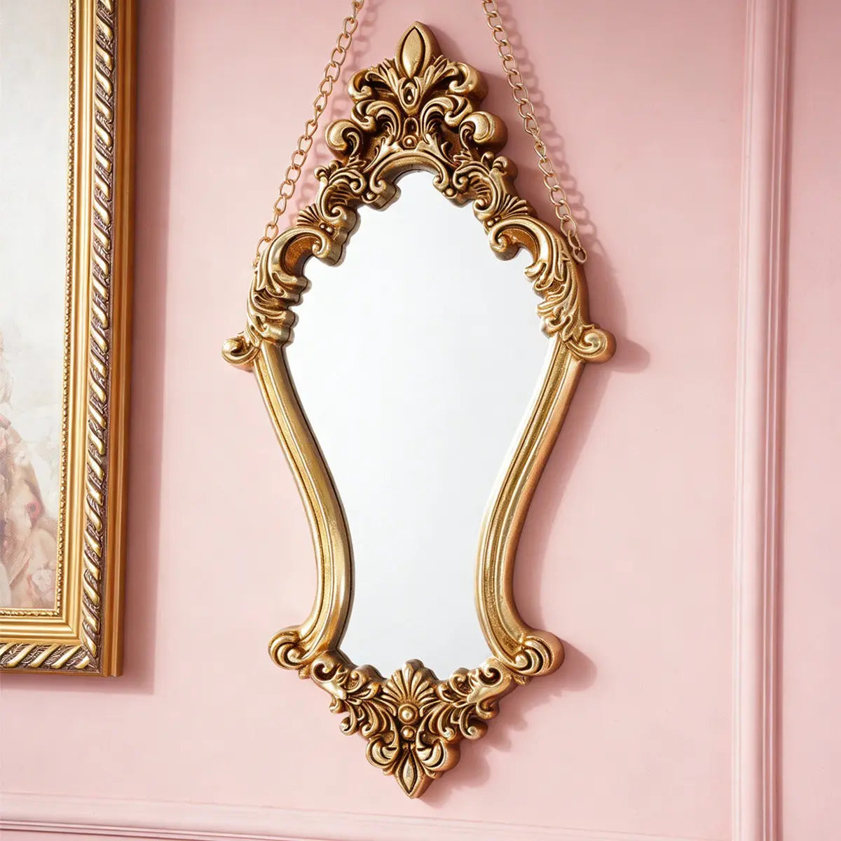 European Vintage Resin Wall Mirror