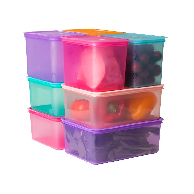 Keep Tab Multicolor Plastic Food Storage Containers with Airtight Lids for Kitchen Organization