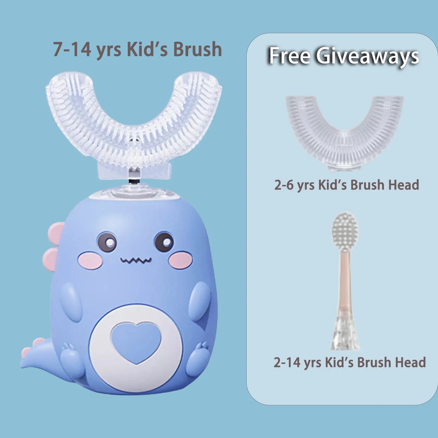 Kids 360 Electric Toothbrush with 3 Brush Heads