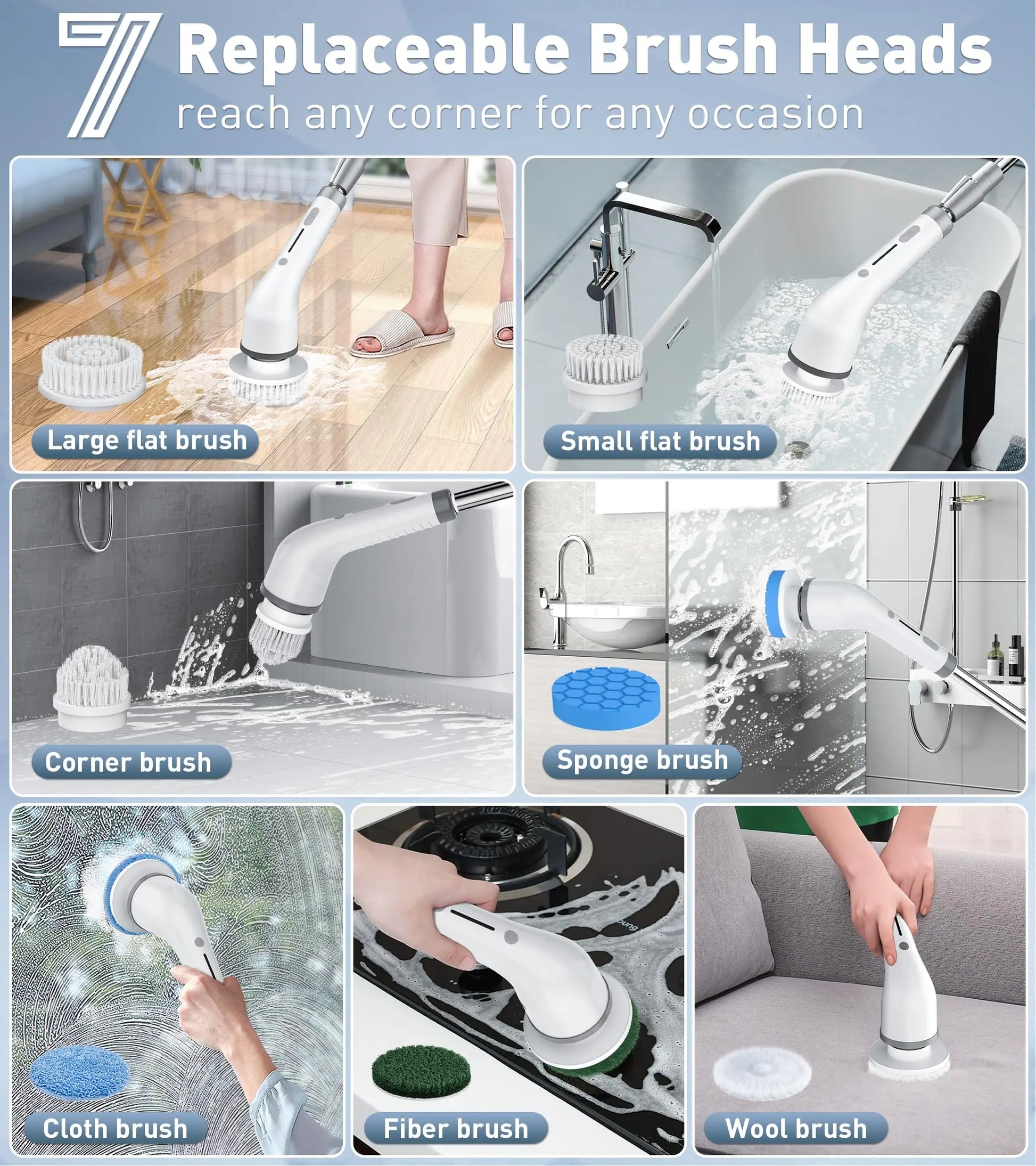 Cordless Handheld Electric Scrubber Kit