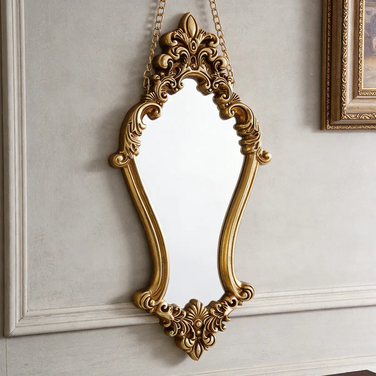 European Vintage Resin Wall Mirror