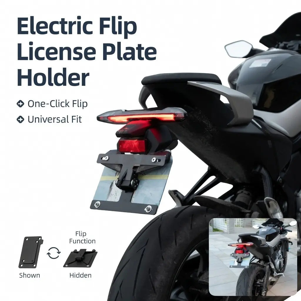 HIDEAWAY Motorcycle License Plate Frame