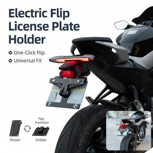 HIDEAWAY Motorcycle License Plate Frame