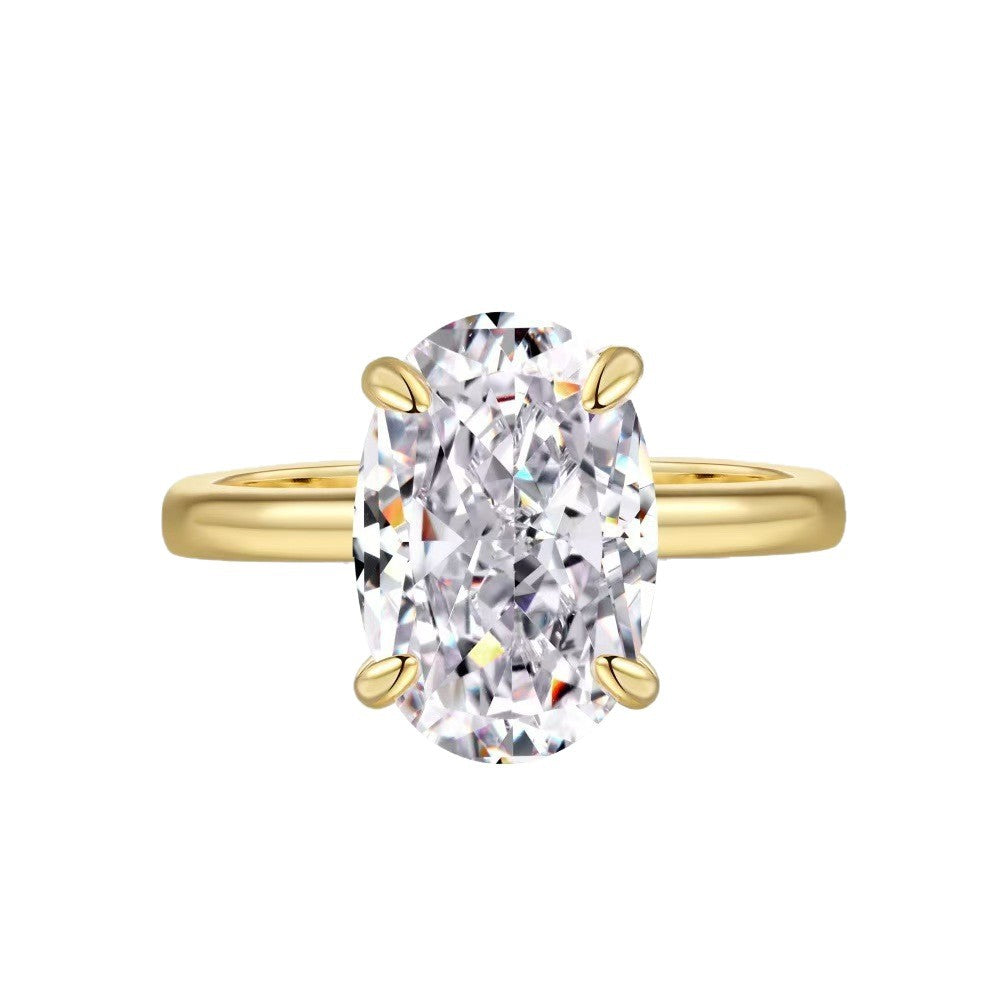 Oval Cut Cubic Women Fasion Ring