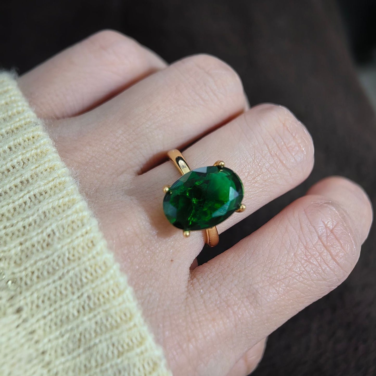 Oval Cut Cubic Women Fasion Ring