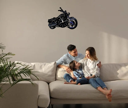 Motorcycle Vinyl Record Wall Clock