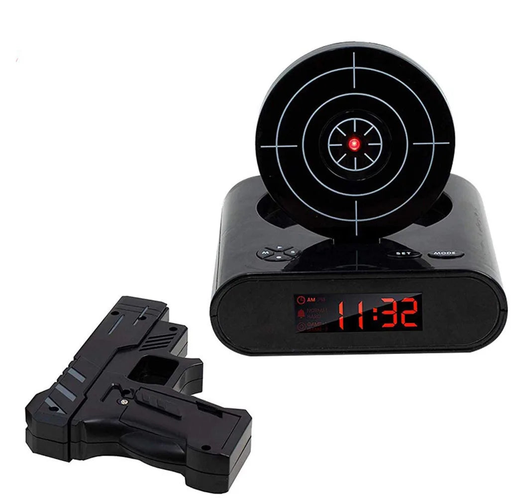Gun Lovers Aim & Shoot Alarm Clock 