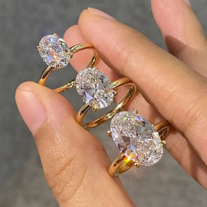 Oval Cut Cubic Women Fasion Ring