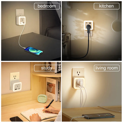 2-Pack USB Wall Night Lights