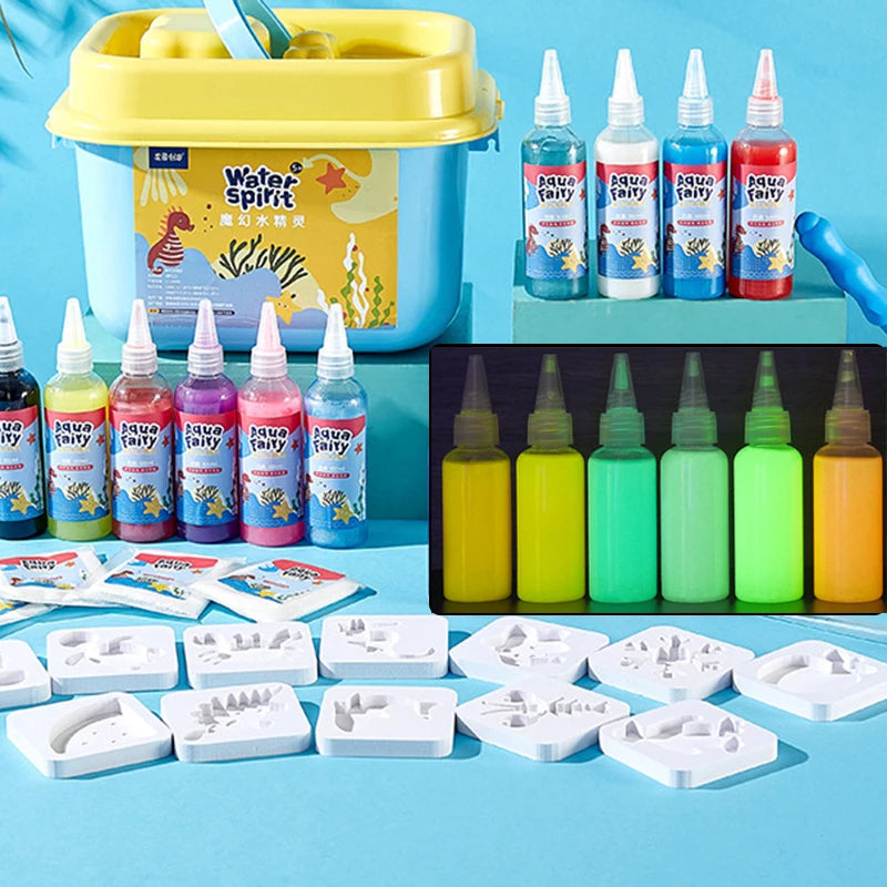 Luminous Magic Water Elf Ocean Mold Companion 3D Handmade Kit Aqua Fairy Gel Set Handicraft DIY Material Set Children Gift