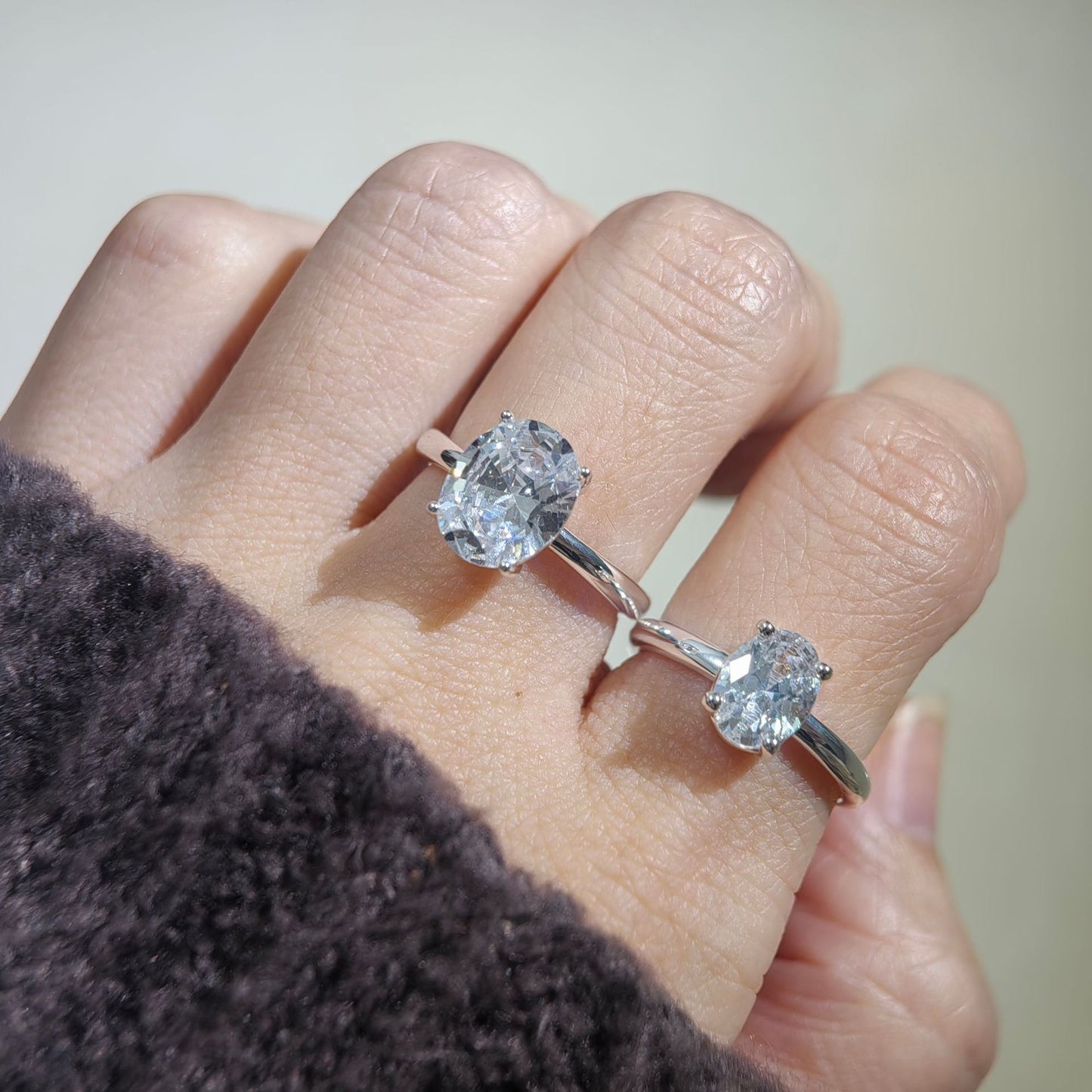 Oval Cut Cubic Women Fasion Ring