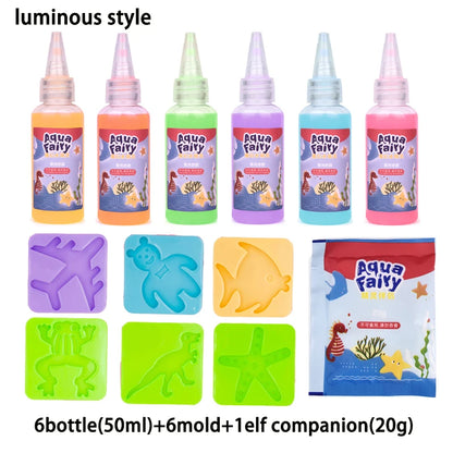 Luminous Magic Water Elf Ocean Mold Companion 3D Handmade Kit Aqua Fairy Gel Set Handicraft DIY Material Set Children Gift