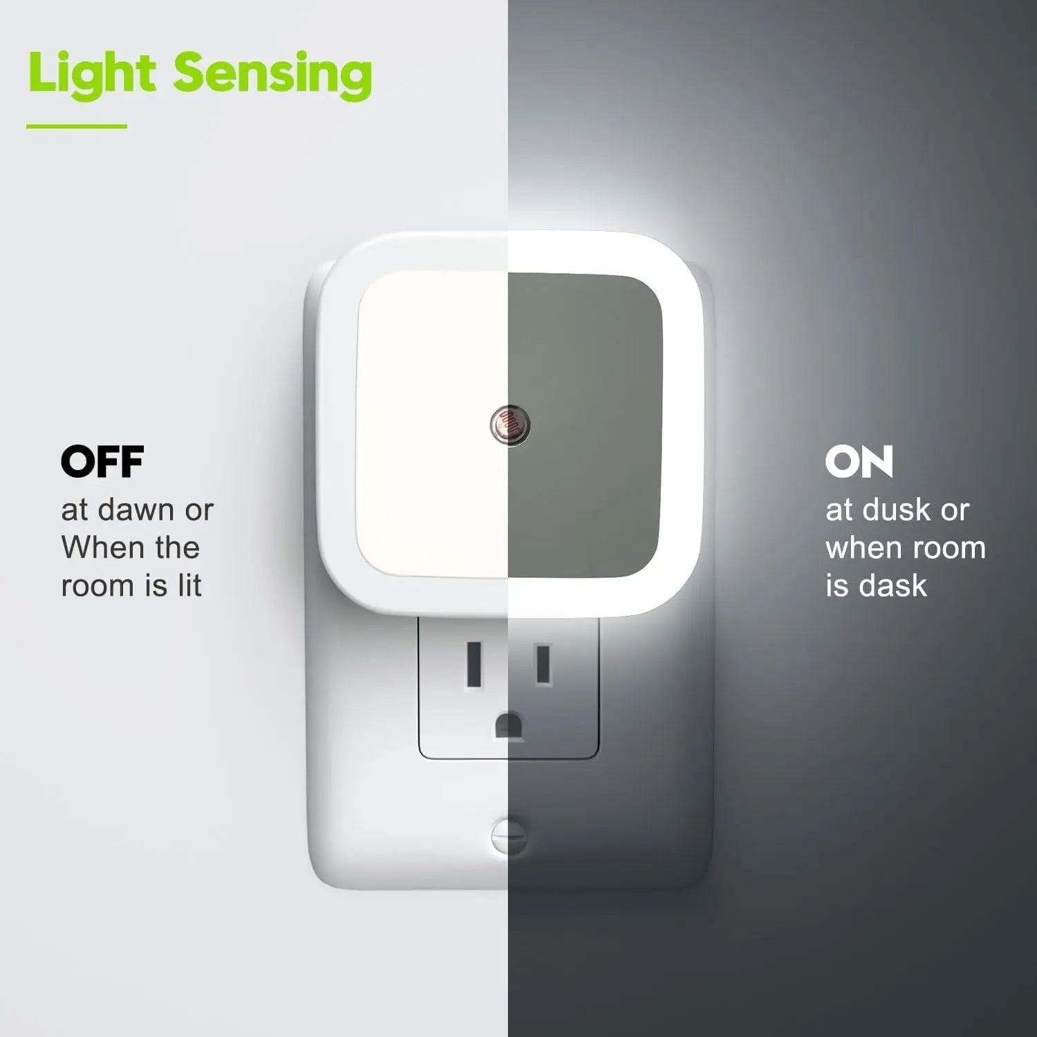 BOBO Sleep Night Lights Plug into Wall, Sleep Light for Kids and Adult, Bedroom Night Light, Light Sensor, LED, Dimmable, Warm Soft Light Plug in Night Light