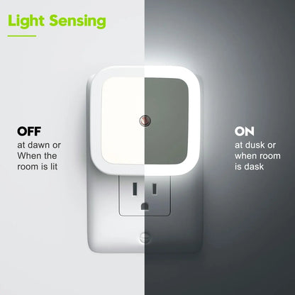 BOBO Sleep Night Lights Plug into Wall, Sleep Light for Kids and Adult, Bedroom Night Light, Light Sensor, LED, Dimmable, Warm Soft Light Plug in Night Light