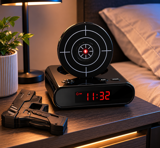 Gun Lovers Aim & Shoot Alarm Clock 