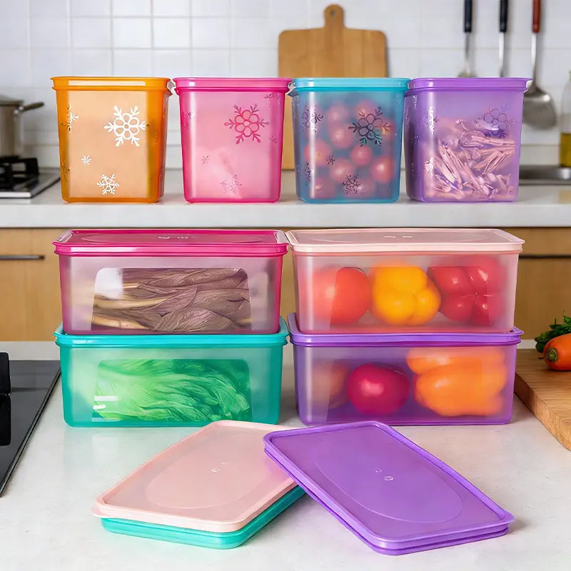 Keep Tab Multicolor Plastic Food Storage Containers with Airtight Lids for Kitchen Organization
