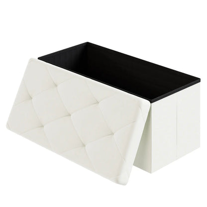 Folding Storage Ottoman Bench