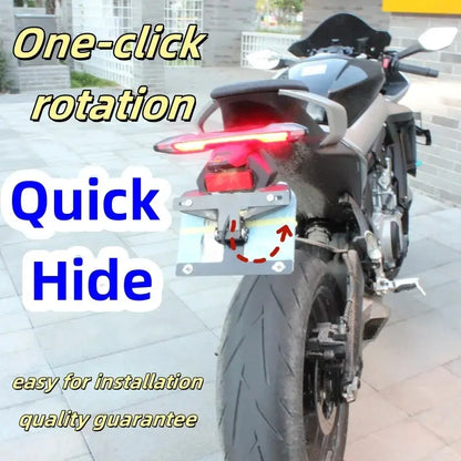 HIDEAWAY Motorcycle License Plate Frame