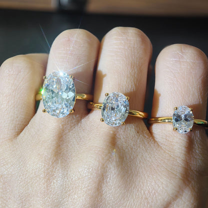 Oval Cut Cubic Women Fasion Ring