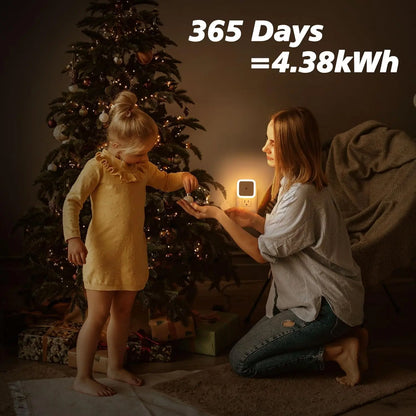 BOBO Sleep Night Lights Plug into Wall, Sleep Light for Kids and Adult, Bedroom Night Light, Light Sensor, LED, Dimmable, Warm Soft Light Plug in Night Light