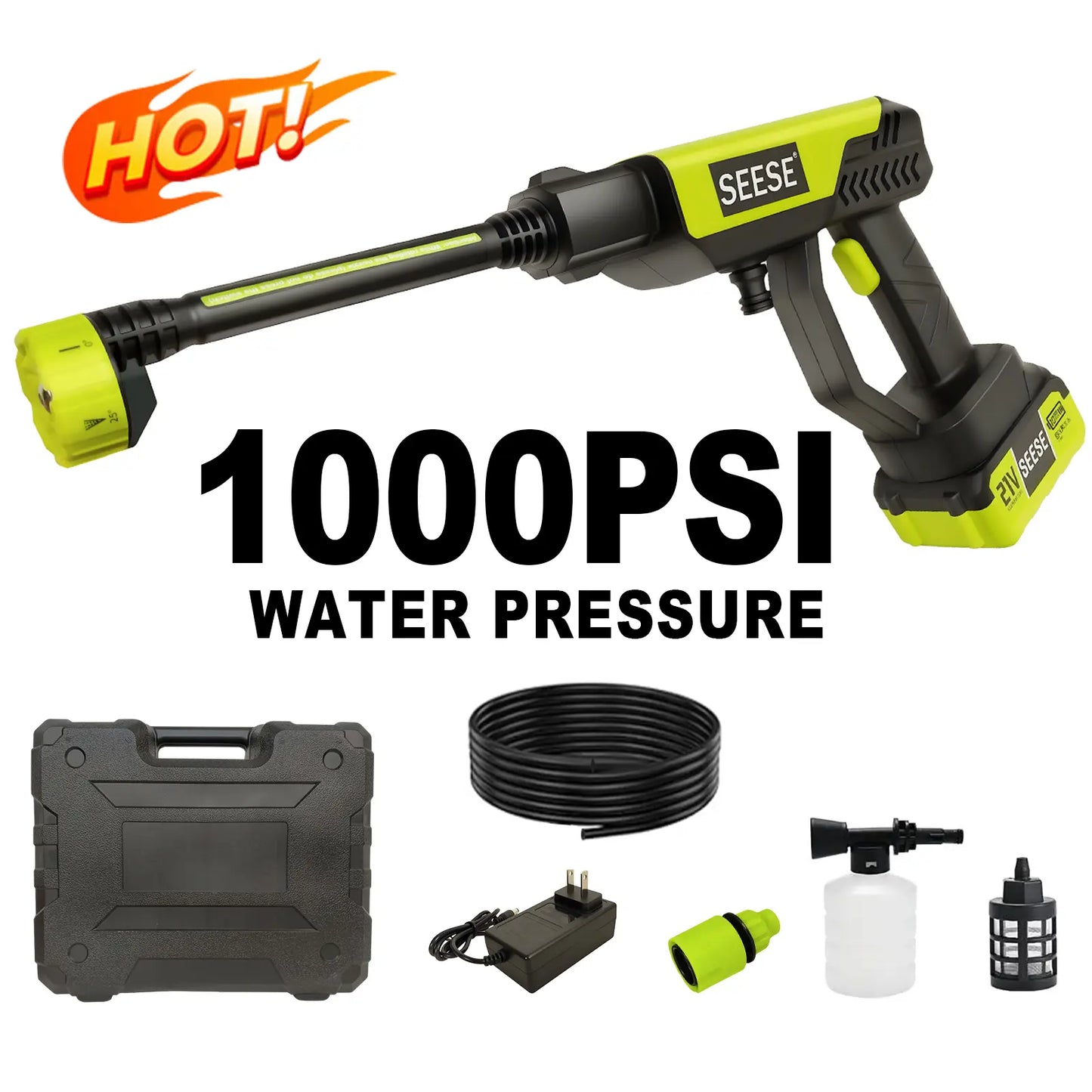 Seese Cordless Pressure Washer and Single Port Charger Base