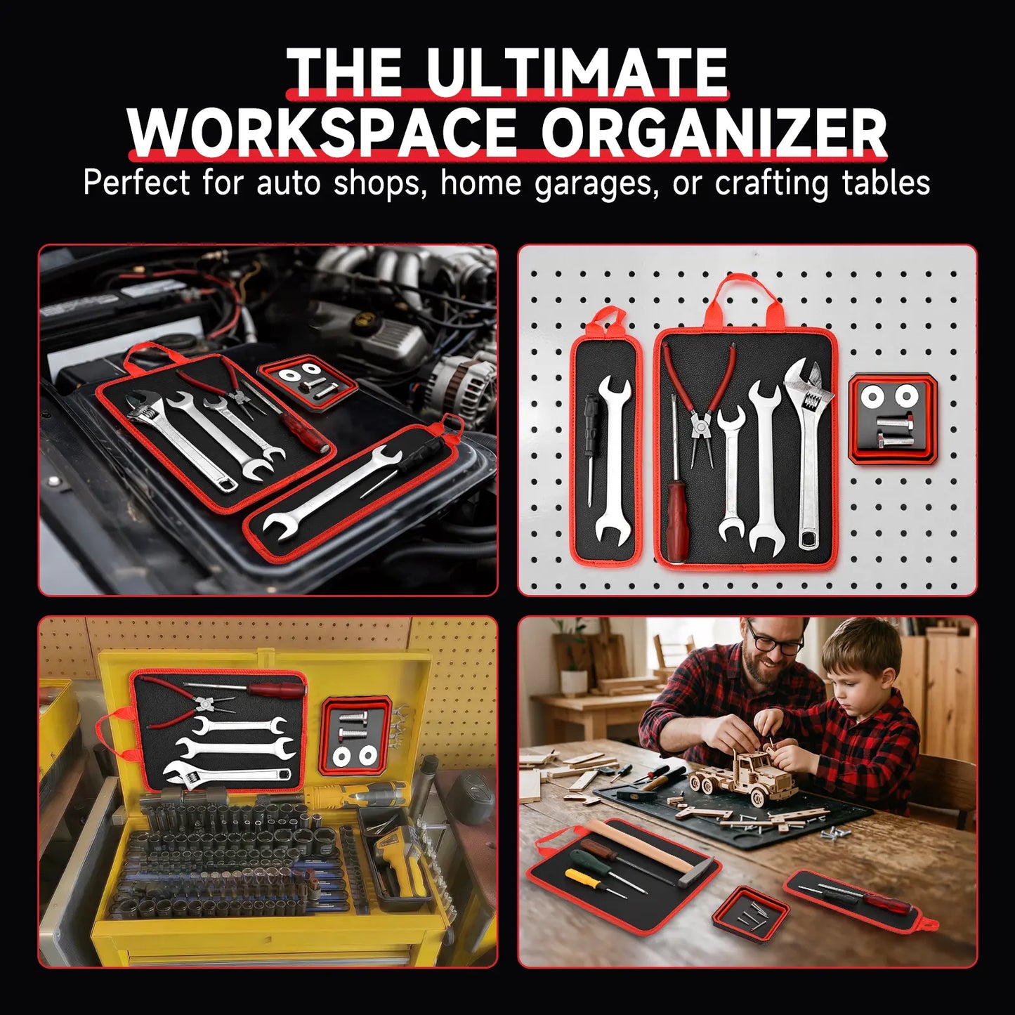 3PC Double-Sided Magnetic Tool Mat Set