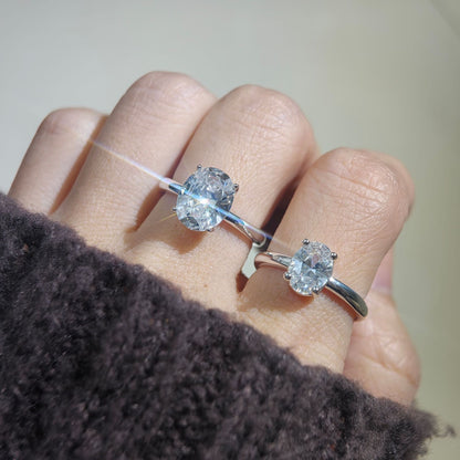 Oval Cut Cubic Women Fasion Ring