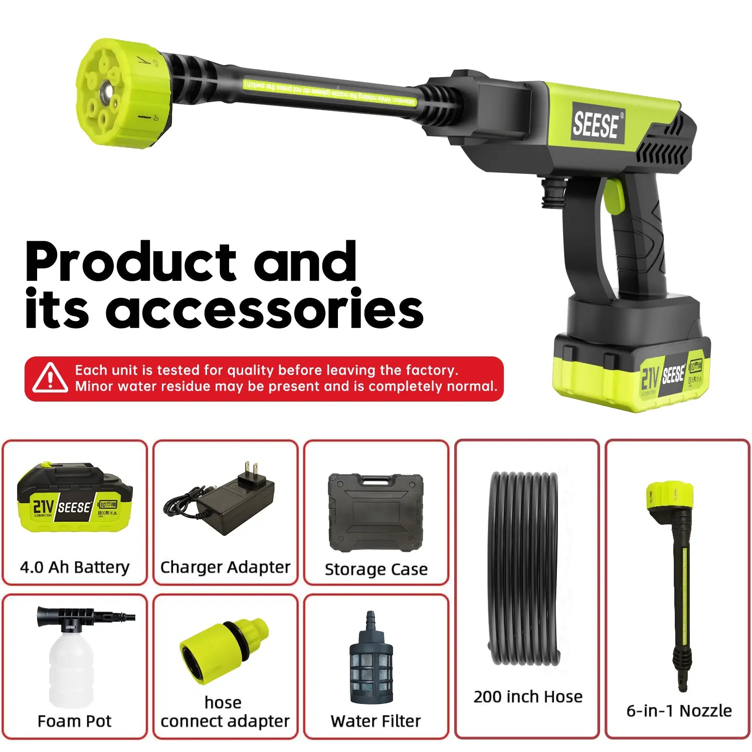 Seese Cordless Pressure Washer and Single Port Charger Base