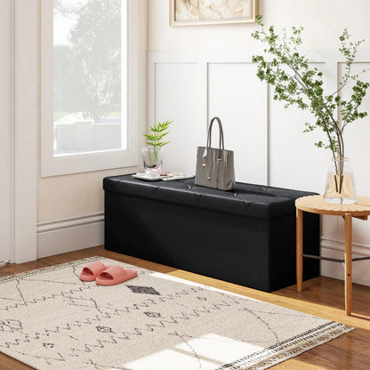 Folding Storage Ottoman Bench