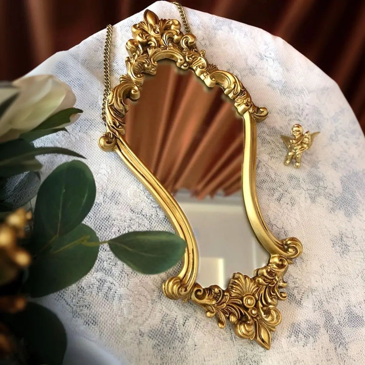 European Vintage Resin Wall Mirror