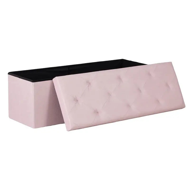 Folding Storage Ottoman Bench