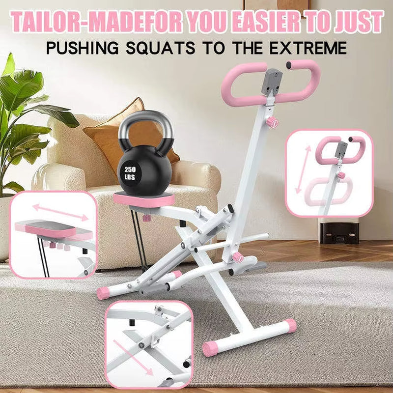 Home Fitness Equipment: Squat Machine, Rowing Machine, Hip and Thigh Exerciser, Hip Bridge Machine, Horseback Riding Machine
