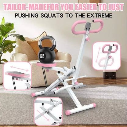 Home Fitness Equipment: Squat Machine, Rowing Machine, Hip and Thigh Exerciser, Hip Bridge Machine, Horseback Riding Machine