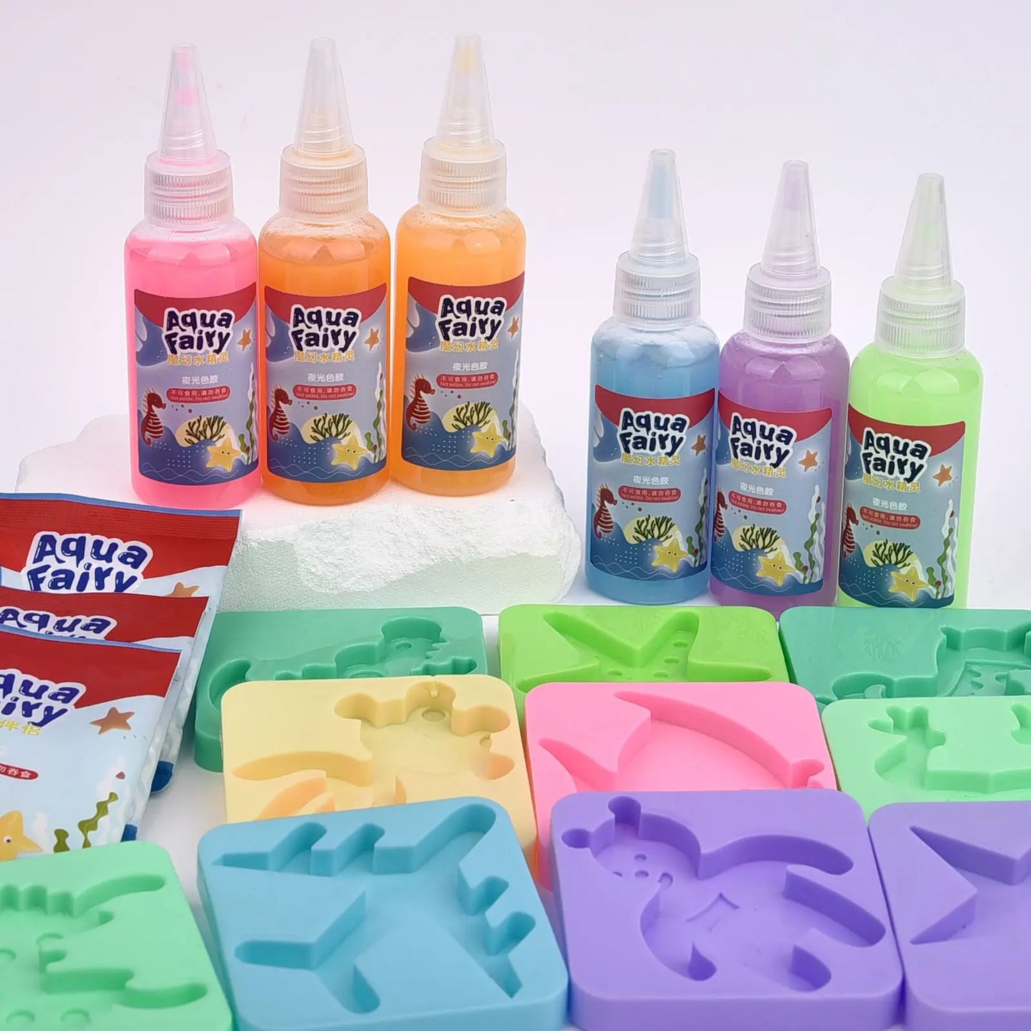Luminous Magic Water Elf Ocean Mold Companion 3D Handmade Kit Aqua Fairy Gel Set Handicraft DIY Material Set Children Gift
