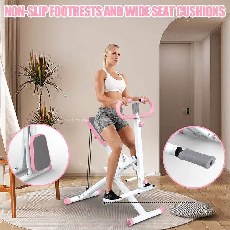 Home Fitness Equipment: Squat Machine, Rowing Machine, Hip and Thigh Exerciser, Hip Bridge Machine, Horseback Riding Machine