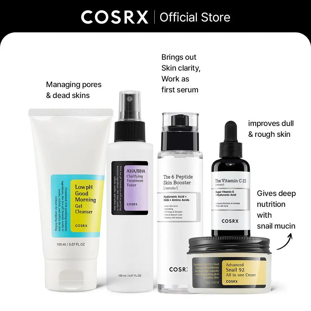 [COSRX Official] the COSRX Complete Korean Skincare Sets | SIMPLE & EASY GLASS SKIN