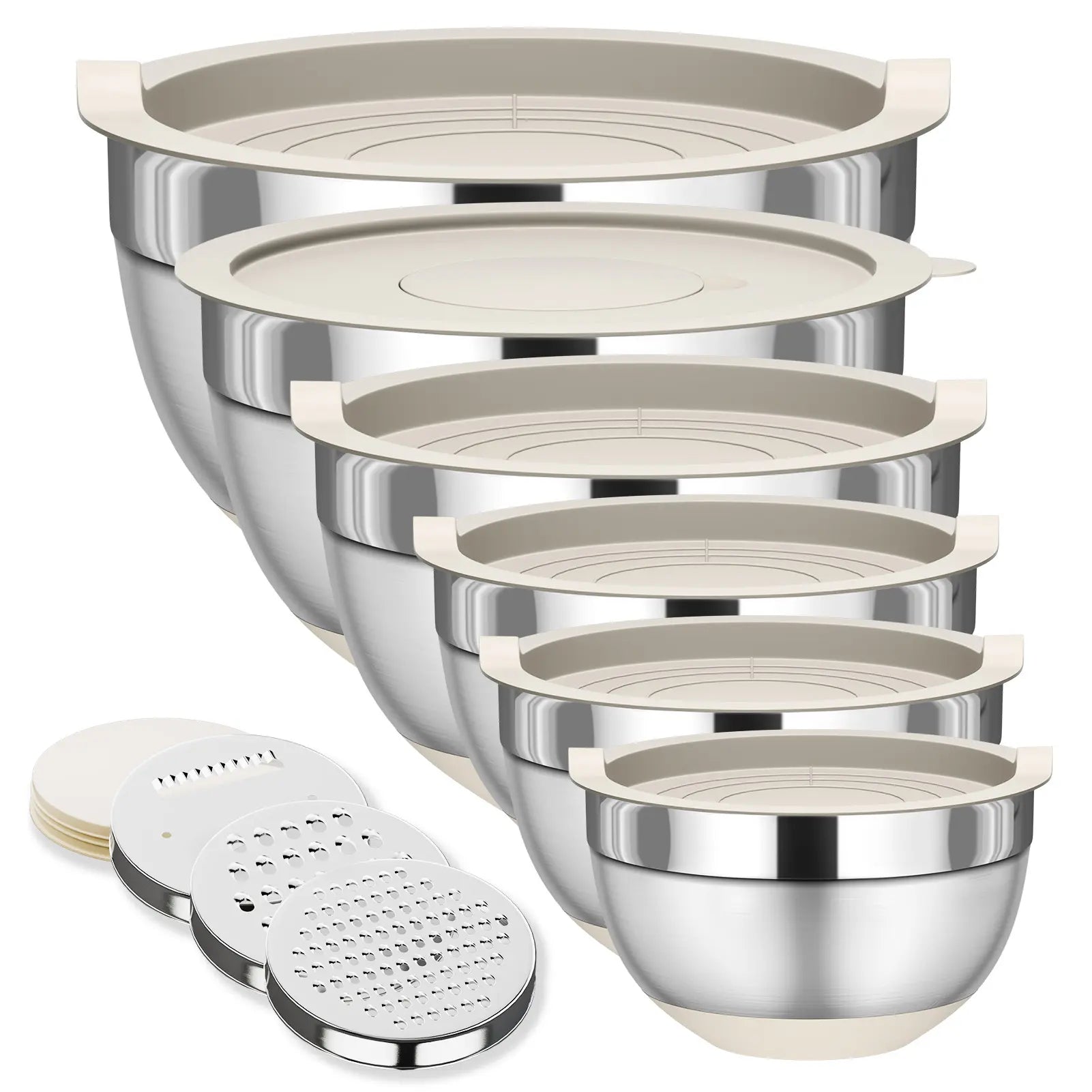 6 Piece Mixing Bowls with Lids Set