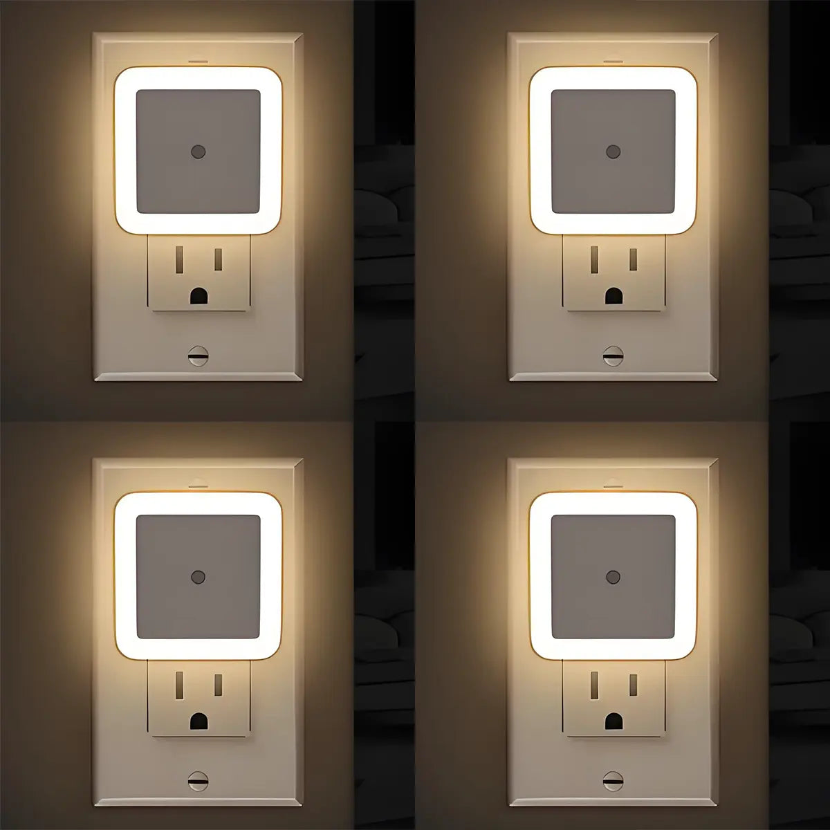 BOBO Sleep Night Lights Plug into Wall, Sleep Light for Kids and Adult, Bedroom Night Light, Light Sensor, LED, Dimmable, Warm Soft Light Plug in Night Light