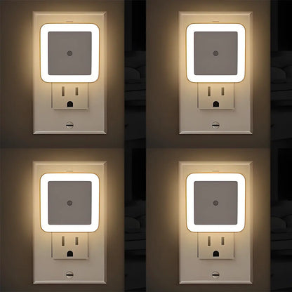 BOBO Sleep Night Lights Plug into Wall, Sleep Light for Kids and Adult, Bedroom Night Light, Light Sensor, LED, Dimmable, Warm Soft Light Plug in Night Light