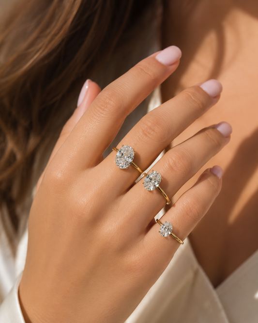 Oval Cut Cubic Women Fasion Ring