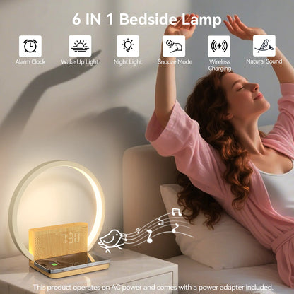 Sunrise Alarm Clock Night Light with Wireless Charger