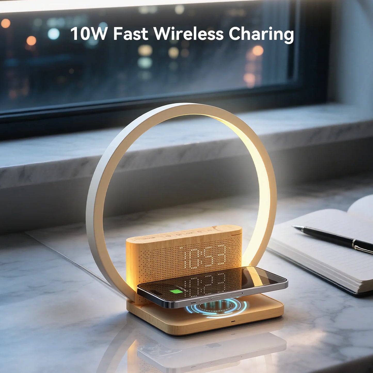 Sunrise Alarm Clock Night Light with Wireless Charger