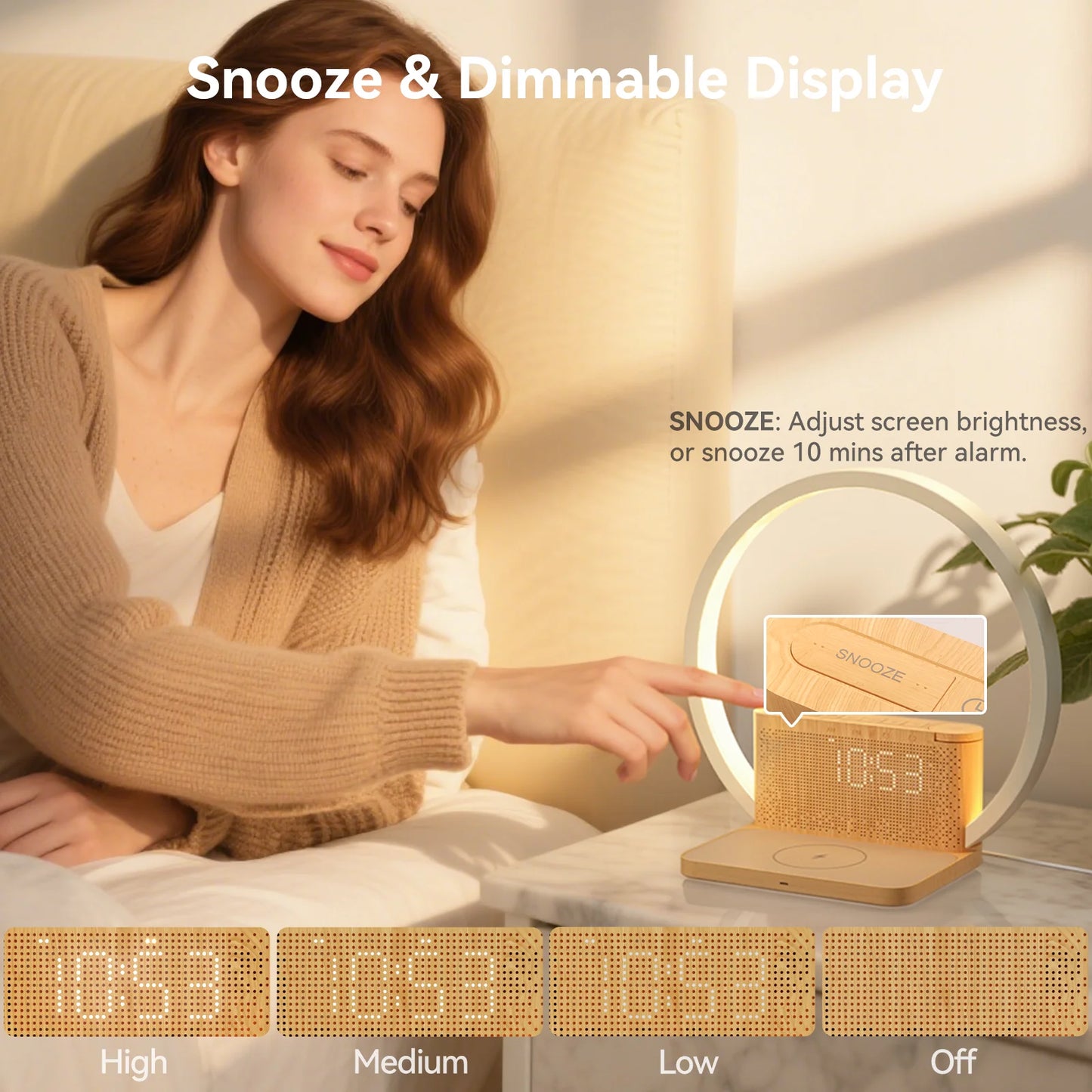 Sunrise Alarm Clock Night Light with Wireless Charger