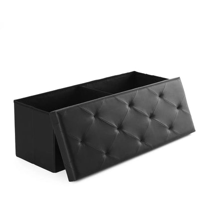 Folding Storage Ottoman Bench