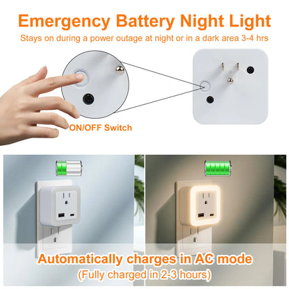 2-Pack USB Wall Night Lights