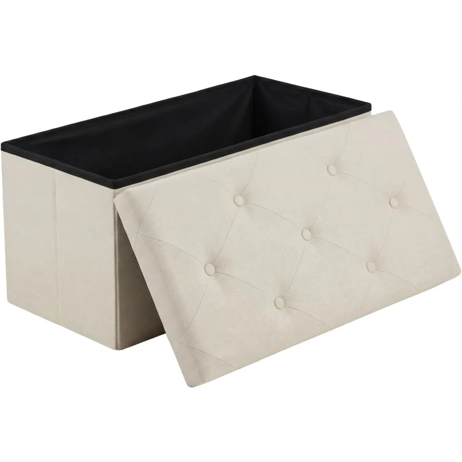 Folding Storage Ottoman Bench
