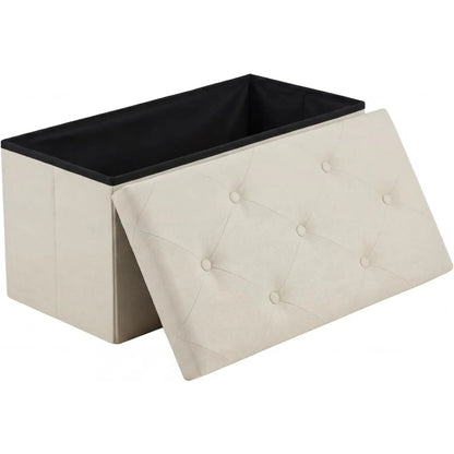 Folding Storage Ottoman Bench