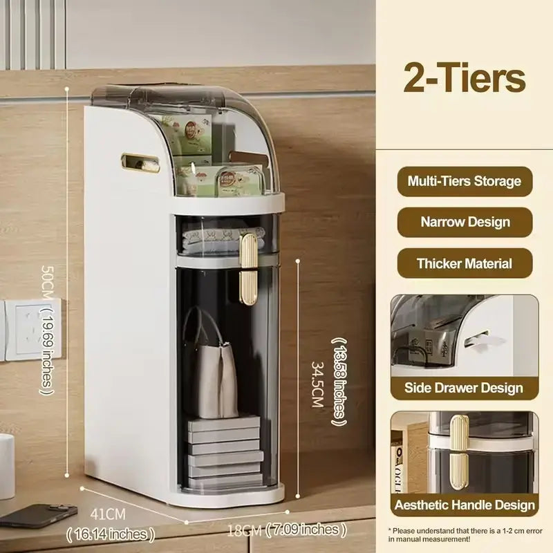 4-Layer Ultra-Thin Bathroom Storage Cabinet