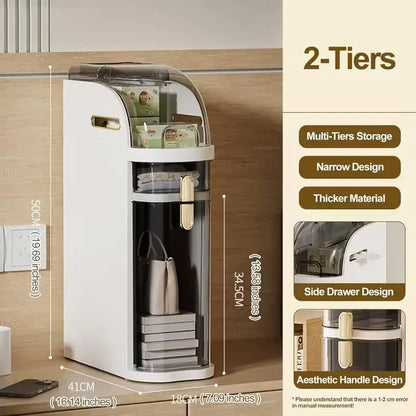 4-Layer Ultra-Thin Bathroom Storage Cabinet