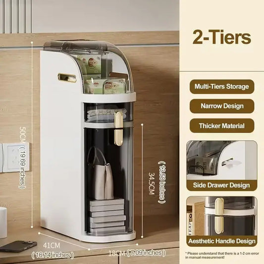 4-Layer Ultra-Thin Bathroom Storage Cabinet